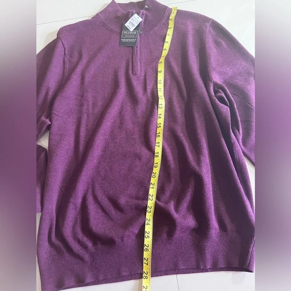 COPY - Jos A Banks Men’s Merino Wool 1/4 Zip Pullover. Size XL
